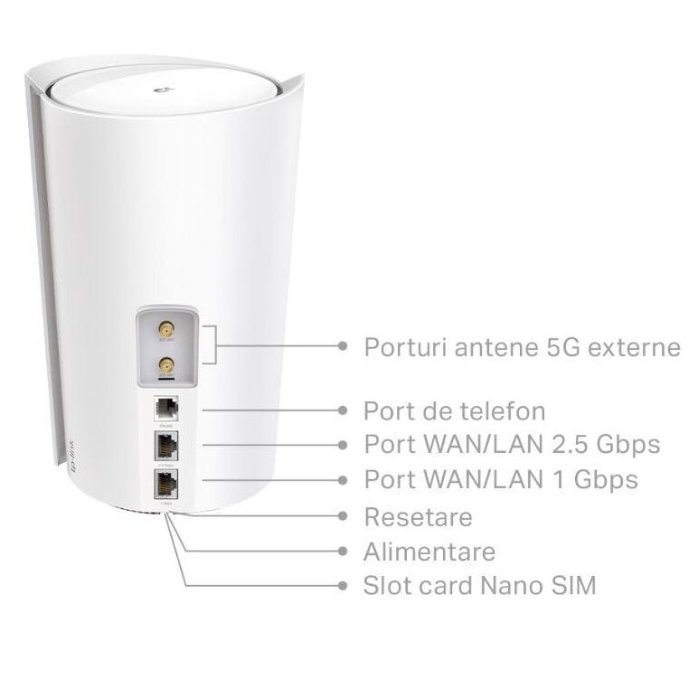 Tp-link ax6000 5g whole home mesh wi-fi 6 system, deco x80-5g(1-pack); dual-band, standarde wireless: ieee 802.11ax/ac/n/a 5 ghz, ieee 802.11ax/n/b/g 2.4 ghz, viteza: 5 ghz: 4804 mbps (802.11ax), 2.4 ghz: 1148 mbps (802.11ax), acoperire: 1-3 camere, 8 x a,  Routere Wireless | electropc.ro