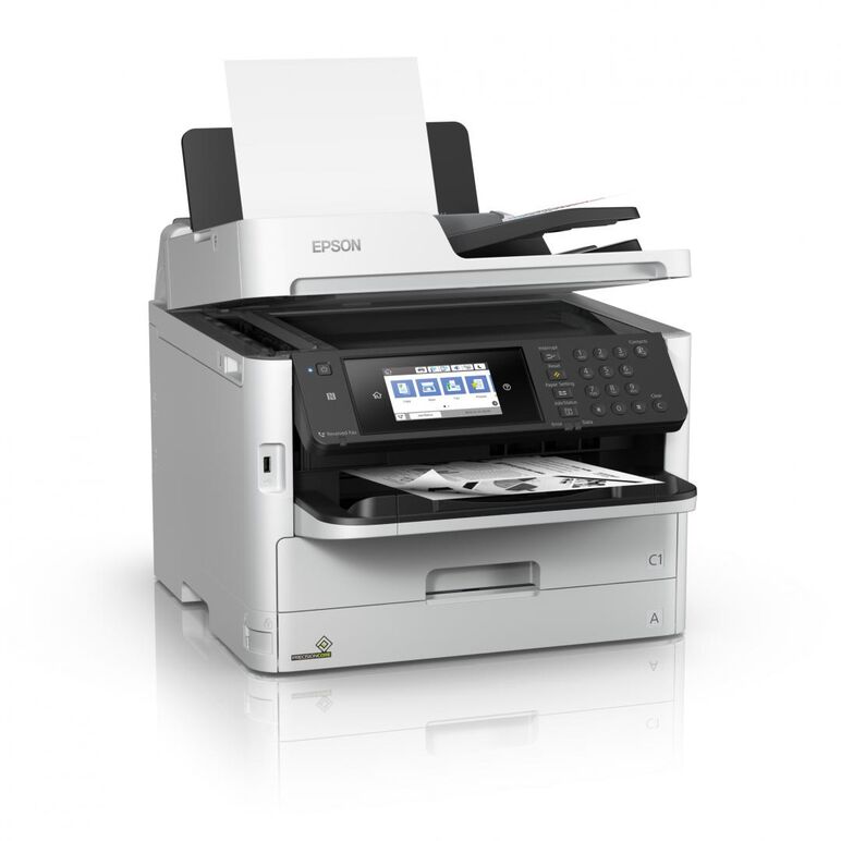 "multifunctional inkjet mono  workforce pro wf-m5799dwf, dimensiune a4 (printare,copiere, scanare, fax), duplex, viteza 34ppm alb-negru,rezolutie 1200 x 2400 dpi, limbaje de printare:pcl6, postscript 3, esc/p-r, pdf 1.7, pcl5e, alimentare hartie standard ,  Multifunctionale Inkjet | electropc.ro