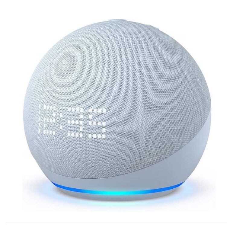 Amazon boxa portabila echo dot 5 cu ceas si asistent personal alexa - albastru,  Sisteme audio | electropc.ro