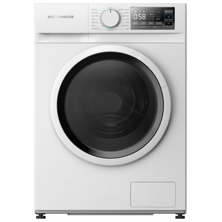 Masina de spalat rufe slim heinner hwm-m814ivsmna+++, capacitate 8kg, viteza de centrifugare 1400rpm, clasa energetica a, motor inverter, 15 programe, display led, program rapid 15 min, program steam, program baby care, clatire suplimentara, prespalare, f,  Masini de spalat rufe automate | electropc.ro
