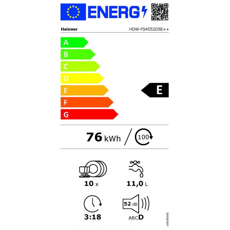 Masina de spalat vase heinner hdw-fs4552dse++,  Masini de spalat vase independente | electropc.ro