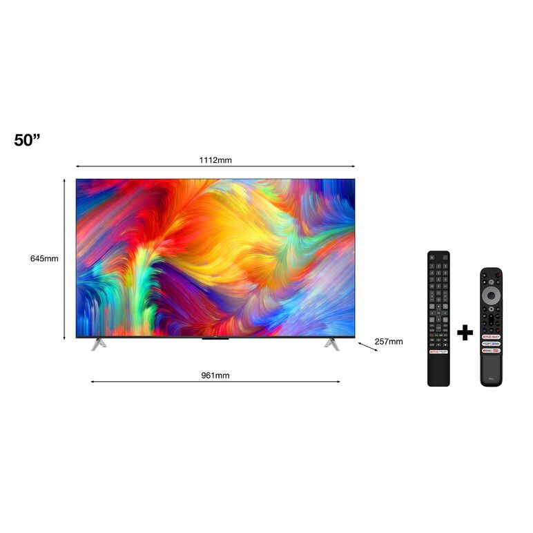 Televizor tcl led 50p638, 126 cm (50"), smart google tv, 4k,  Televizoare | electropc.ro