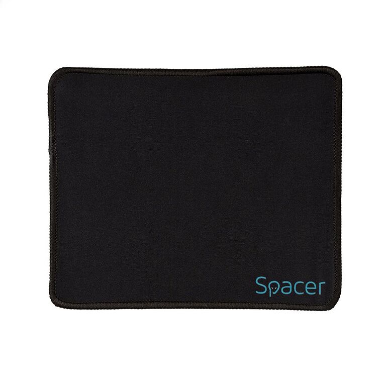 Mouse pad spacer sp-pad-s, cauciuc si material textil, cusut pe margine, 220x180x2mm, negru,  Mousepad | electropc.ro
