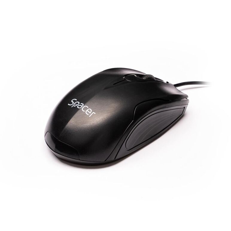 Mouse spacer, pc sau nb, cu fir, usb, optic, 800 dpi, butoane/scroll 3/1, negru, spmo-m11,  Mouse | electropc.ro