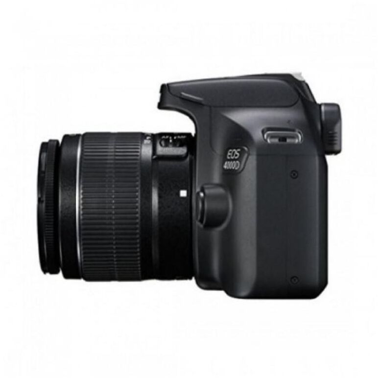 Camera foto canon kit eos-4000d + ef-s 18-55mm dciii, 18.7mp,2.7" tft fixed digic 4+, 3 cadre / sec, iso 100-6400,fullhd movies 30fps,compatibil sd/sdhc/sdxc,30-1/4000 sec,9 puncte de focus hdmi mini,usb,wi-fi, accumulator li-ion lp-e10, montura ef/ef-s.,  Aparate foto DSLR | electropc.ro