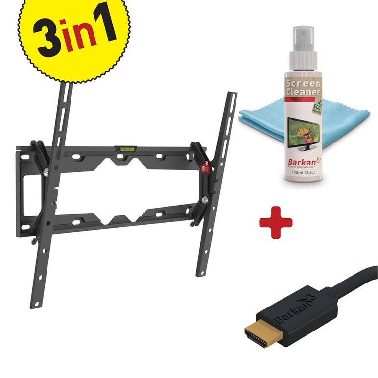 suport tv de perete, barkan cm310+.b, fix, 19"- 65", vesa 400 x 400 mm, suporta pana la 50kg, negru,  TV & Electronice & Gaming | electropc.ro