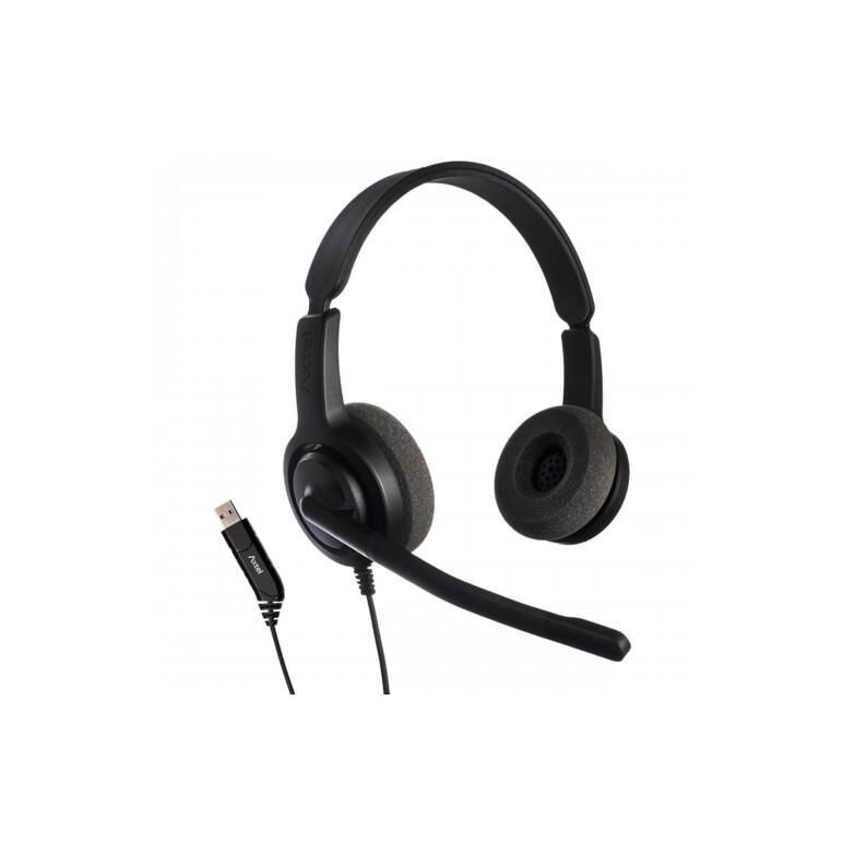 Casti cu microfon axtel voice usb28 duo nc, call center, sunet hd, negru,  Casti audio | electropc.ro
