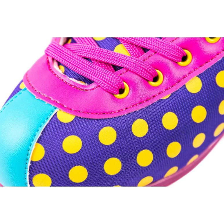 Role bliss dots mauve, masura 36 eu, roti pu 58x32mm, rulmenti abec 7, sasiu compozit pp, truck aluminiu, culoare mov,  Role | electropc.ro