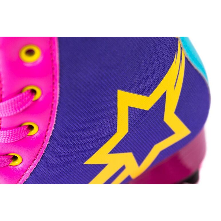 Role bliss star mauve, masura 36 eu, roti pu 58x32mm, rulmenti abec 7, sasiu compozit pp, truck aluminiu, culoare mov,  Role | electropc.ro