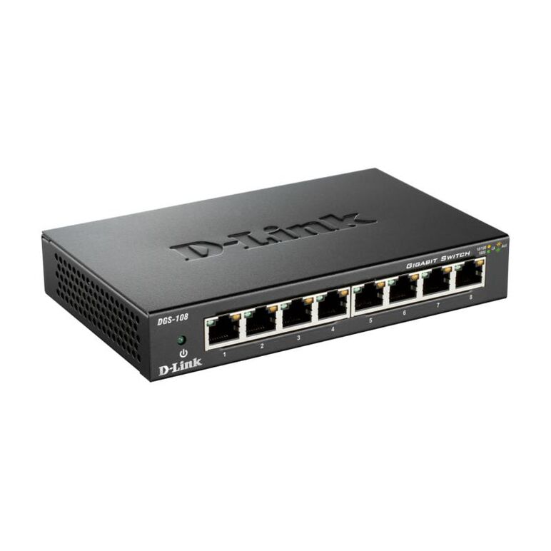 Switch d-link dgs-108, 8 port, 10/100/1000 mbps,  Switch-uri | electropc.ro