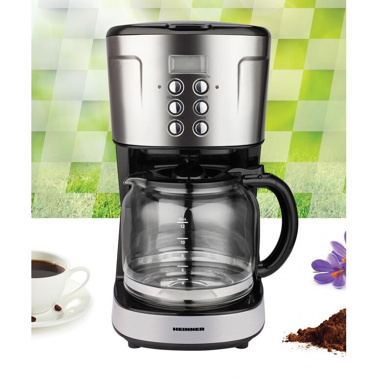Cafetiera digitala heinner hcm-d915bks, control electronic, timer programabil, functie setare tarie cafea, afisaj lcd, capacitate: 1.5l, portfiltru si filtru detasabile si lavabile, oprire automata dupa 40 de minute, protectie impotriva functionarii fara ,  Cafetiere | electropc.ro