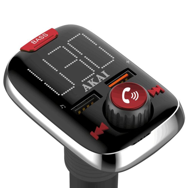 Modulator fm akai bt fmt-74bt bluetooth handsfree car kit fm transmitter akai fmt-74bt,  Periferice Diverse | electropc.ro