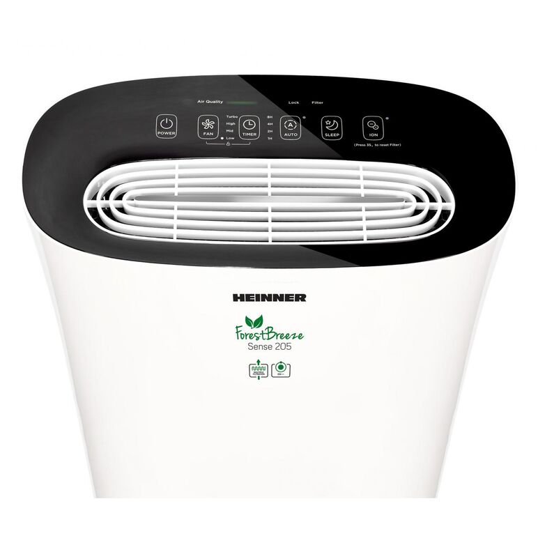 Purificator de aer heinner hpa-m205, arie de acoperire 14-24m², cadr (flux de aer) 205m³/h, control tactil, filtru compus (include filtru hepa 13), generator de ioni negativi, mod silențios, mod auto , indicator pentru curățare filtru/schimbare filtru, 4 ,  Purificatoare aer | electropc.ro