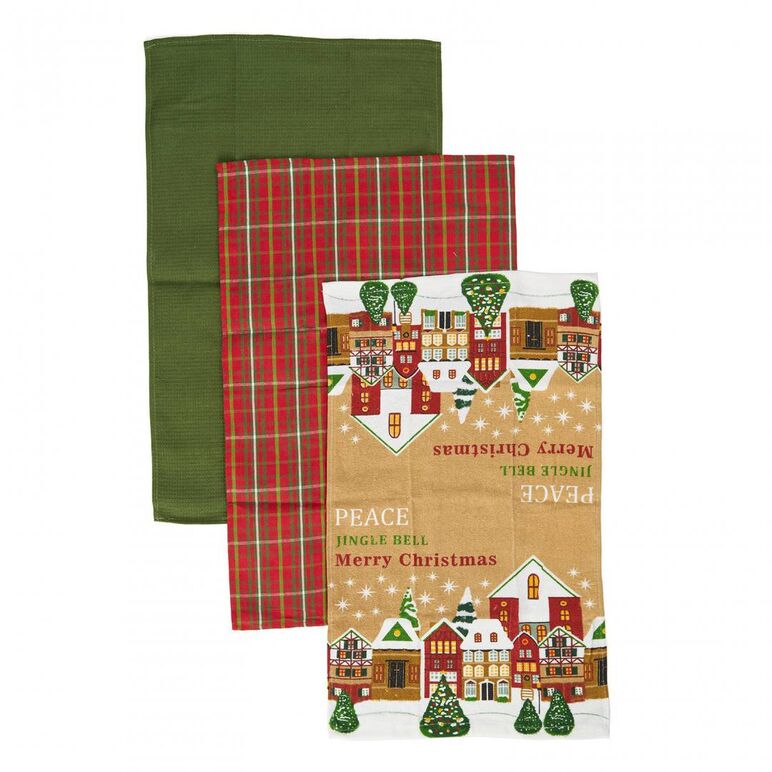 Set heinner 3 prosoape bucatarie xmas,  Prosoape Bucatarie | electropc.ro
