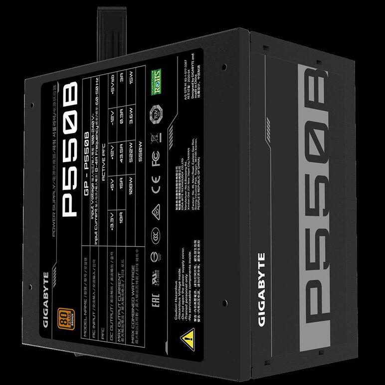 Sursa gigabyte p550b, 80 plus® bronze, 5‎50w,  Surse PC | electropc.ro