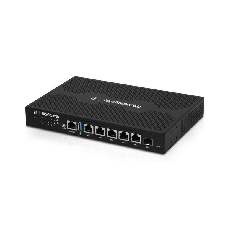 Ubiquiti edgerouter er-6p; 6xgigabit lan, 1xsfp gigabit, 1x usb3.0, 5 ports x 24v passive 2-pair/4-pair poe, 3.4 million pps, 1 ghz cpu,  Routere | electropc.ro