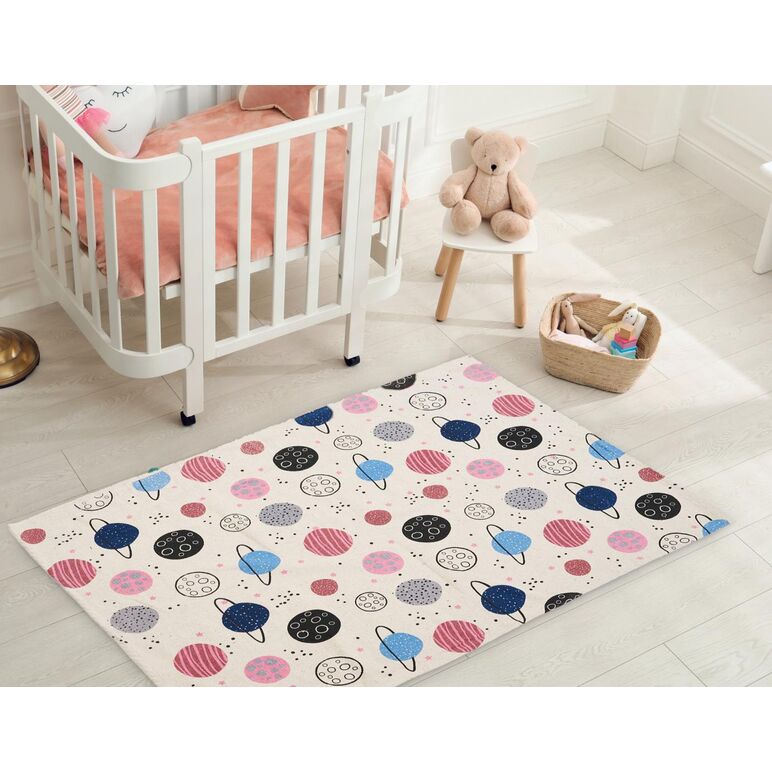 Covor heinner copii printat planete 90x130 cm,  Covoare | electropc.ro