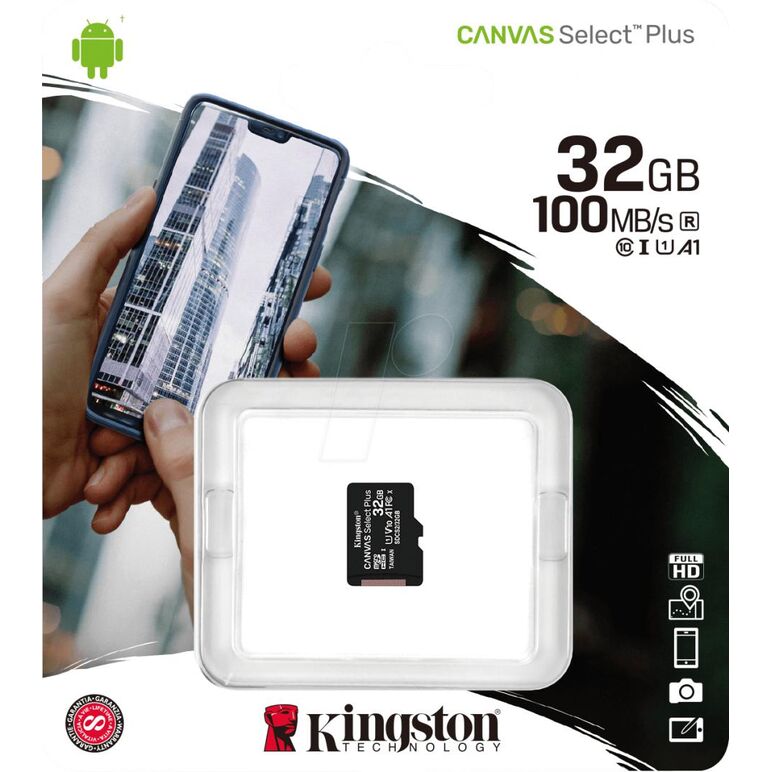 Card de memorie microsd kingston select plus, 32gb, class 10,  Carduri memorie | electropc.ro