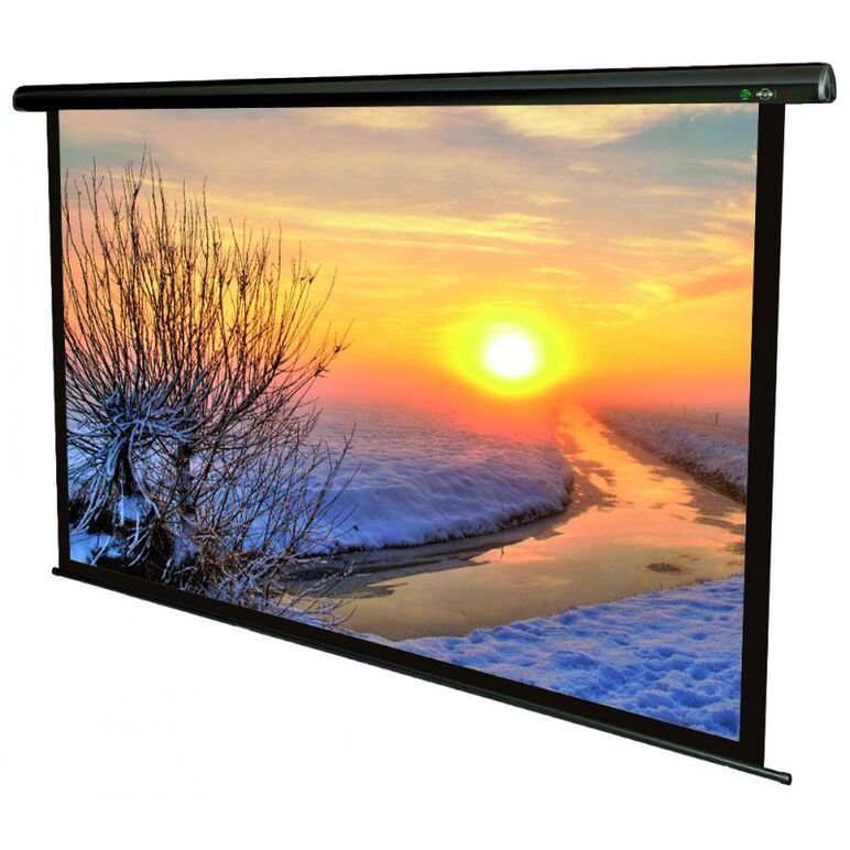 Ecran de proiectie electric, cu prindere in tavan/perete sopar lorenzo, format 1:1, suprafata de proiectie 220x220 cm, diagonala 117 inch, unghi de vizionare 150°, tip panza alba (fata) neagra (spate), din aluminiu,  Videoproiectoare | electropc.ro