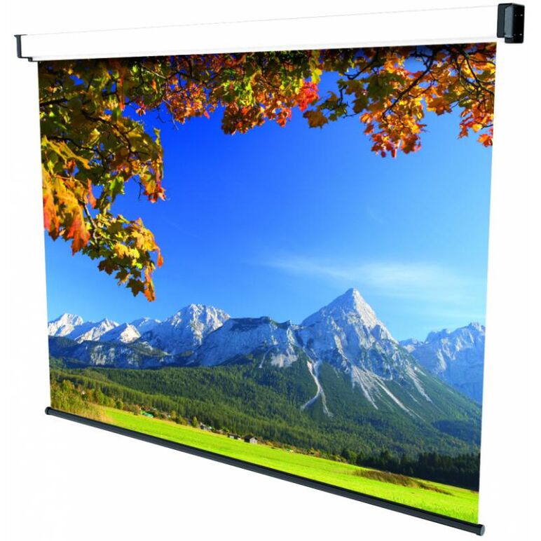 Ecran de proiectie sopar new spring, manual, perete, 240cm x 200cm, format 1:1, gri,  Videoproiectoare | electropc.ro