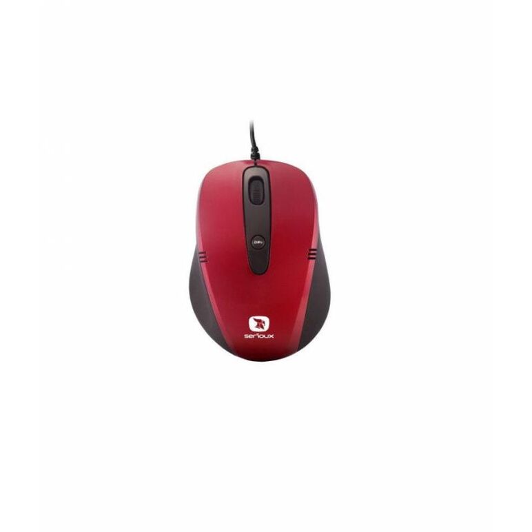 Mouse serioux cu fir, optic, pastel 3300, 1000dpi, rosu, ambidextru, blister, usb,  Mouse | electropc.ro