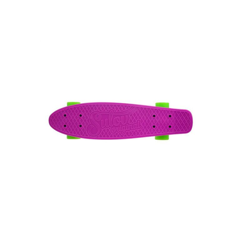 Skate penny slv dolce, placa plastic pp 56x15 cm, roti pu 60x45mm, duritate 85a, rulmenti abec 7 chrome, sasiu aluminiu 8.3 cm, capacitate 100 kg, culoare mov verde,  Skateboard | electropc.ro