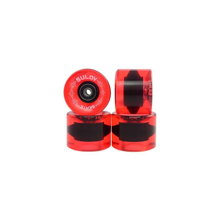 Skate penny slv venice, placa plastic pp 56x15 cm, roti pu 60x45mm, duritate 85a, rulmenti abec 7 chrome, sasiu aluminiu 8.3 cm, capacitate 100 kg, culoare, negru rosu,  Skateboard | electropc.ro