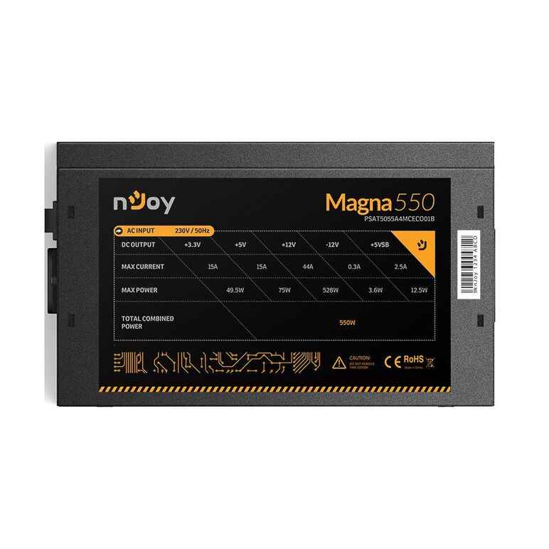 Sursa atx njoy magna 80+ bronze, 550w,  Surse PC | electropc.ro