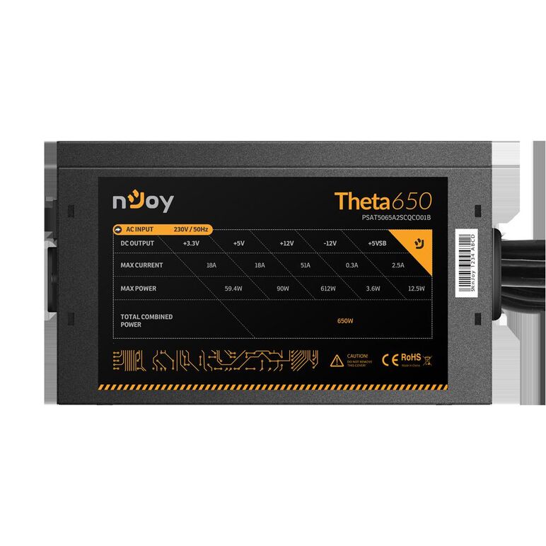 Sursa njoy theta 650, 80+ bronze, semi-modulara, pfc activ, 650w,  Surse PC | electropc.ro