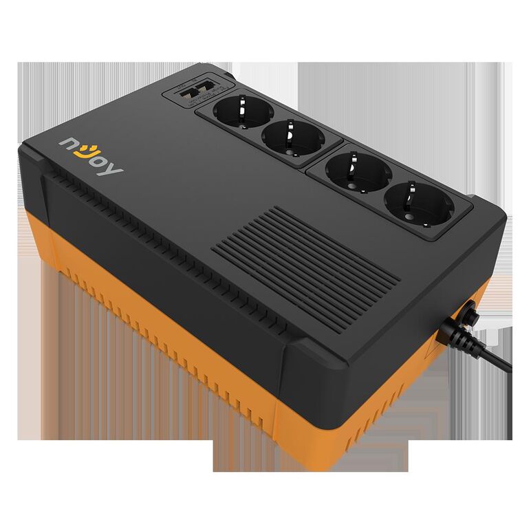 Ups njoy soter 600, 600va/ 360w, 4 prize schuko cu protectie, functie auto-restart, stabilizator de tensiune (avr), plaja acceptata tensiune intrare: 170-280 vac, timp de transfer: 2-6 ms, frecventa: 60/50 hz (auto sensing), protectie rj45/rj11: 1 intrare,  UPS | electropc.ro