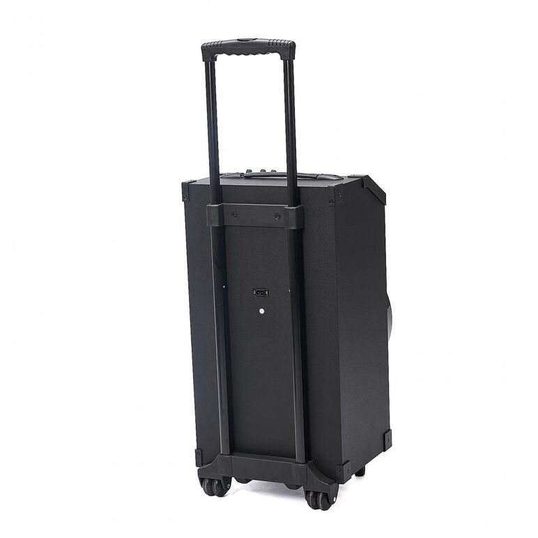 Boxa trolley serioux, putere totala 130w rms, conectivitate: bluetooth, usb, sd, radio fm, aux, pc in, port micron + chitara, display led, baterie reincarcabila 7200mah, microfon inclus, dimensiuni: 320x330x630 mm, greutate: 14.5kg, culoare: negru,  Sisteme audio | electropc.ro