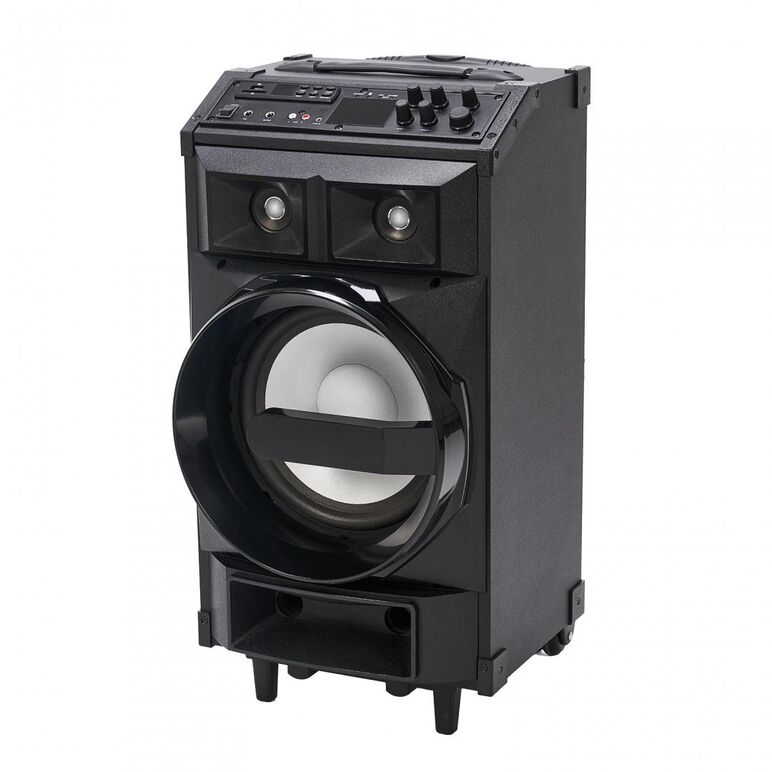 Boxa trolley serioux, putere totala 130w rms, conectivitate: bluetooth, usb, sd, radio fm, aux, pc in, port micron + chitara, display led, baterie reincarcabila 7200mah, microfon inclus, dimensiuni: 320x330x630 mm, greutate: 14.5kg, culoare: negru,  Sisteme audio | electropc.ro