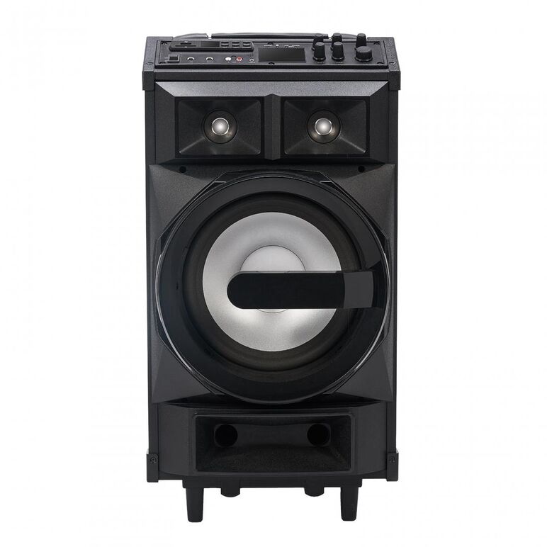 Boxa trolley serioux, putere totala 130w rms, conectivitate: bluetooth, usb, sd, radio fm, aux, pc in, port micron + chitara, display led, baterie reincarcabila 7200mah, microfon inclus, dimensiuni: 320x330x630 mm, greutate: 14.5kg, culoare: negru,  Sisteme audio | electropc.ro