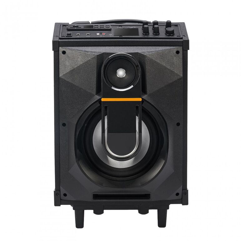 Boxa trolley serioux, putere totala 40w rms, conectivitate: bluetooth, usb, sd, radio fm, aux, pc in, port micron + chitara, display led, baterie reincarcabila 2800mah, microfon inclus, dimensiuni: 392x372x557mm, greutate: 11.5kg, culoare: negru,  Sisteme audio | electropc.ro