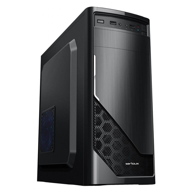 Carcasa pc serioux basic, sursa 450w, middle tower, atx, black,  Carcase | electropc.ro