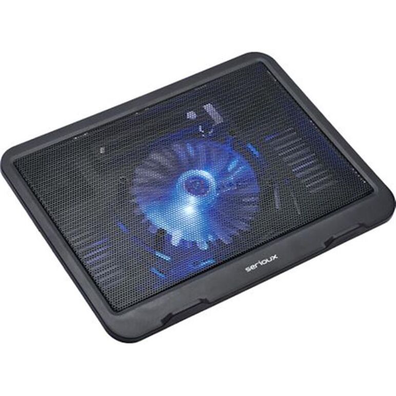 Cooling pad serioux, srxncpn19, dimensiuni: 330*250*27mm, compatibilitate maxima laptop: 15.6 inch, dimensiune ventilator: 125*125 *15mm, nivel zgomot: 46db, flux aer: 20cfm, tensiune alimentare: dc 5v, viteza rotatie maxima: 1000 rpm, greutate neta: 0.38,  Stand & Cooling pad | electropc.ro