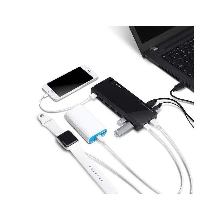 Hub usb tp-link uh720, 7 porturi usb 3.0, negru,  Hub-uri USB | electropc.ro