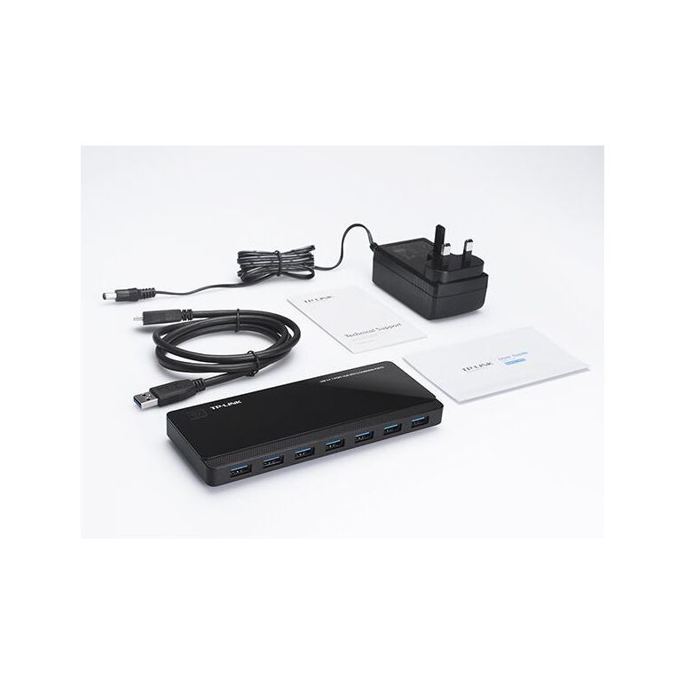 Hub usb tp-link uh720, 7 porturi usb 3.0, negru,  Hub-uri USB | electropc.ro