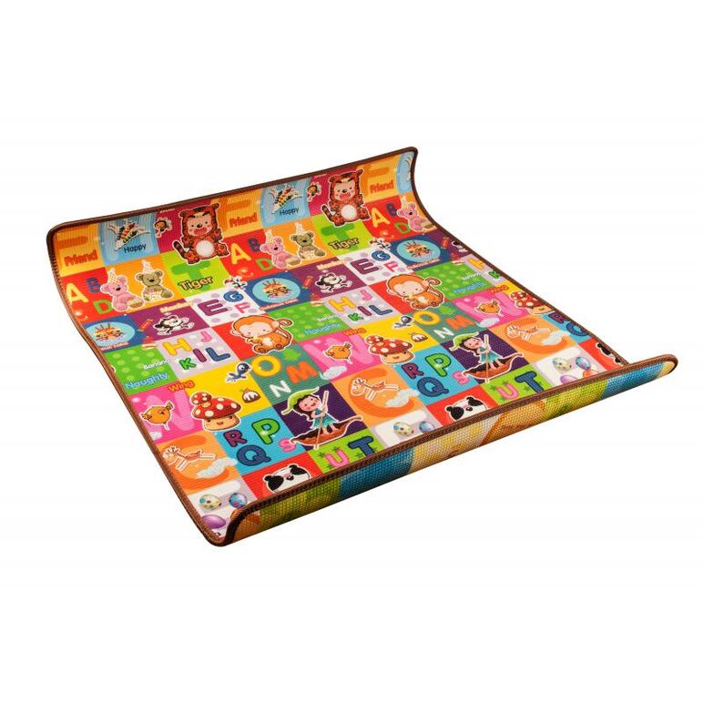 Saltea educativa cu 2 fete pentru copii, margini tesute, material: xpe, dimensiuni: 1.8m*1.5m*1.0cm,  Mobilier camera copii | electropc.ro