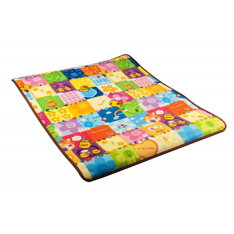 Saltea educativa cu 2 fete pentru copii, margini tesute, material: xpe, dimensiuni: 1.8m*1.5m*1.0cm,  Mobilier camera copii | electropc.ro