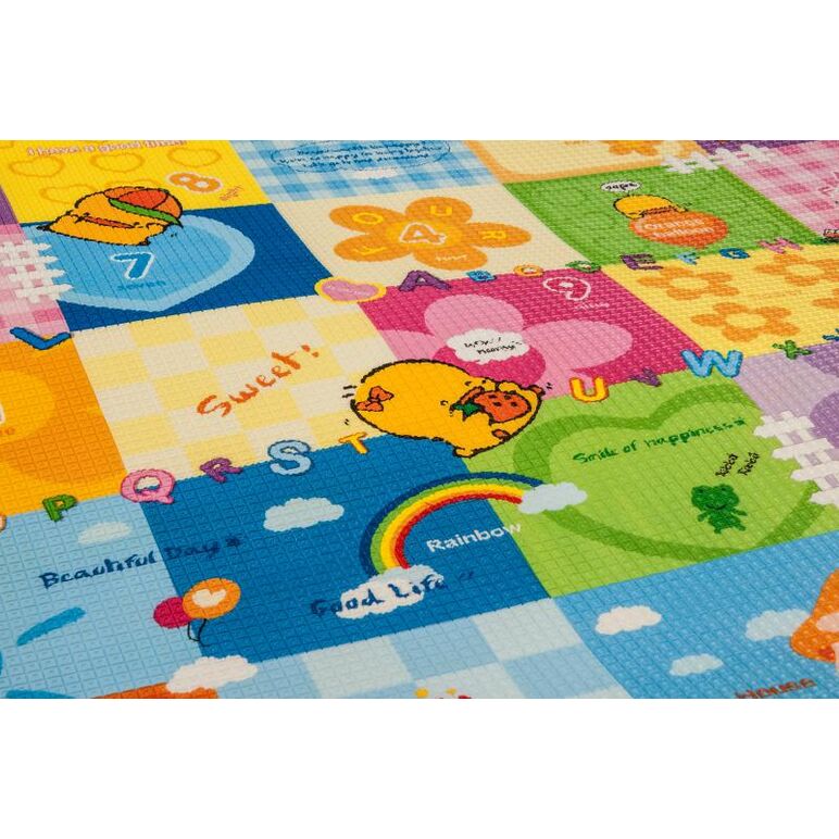 Saltea educativa cu 2 fete pentru copii, margini tesute, material: xpe, dimensiuni: 1.8m*1.5m*1.0cm,  Mobilier camera copii | electropc.ro