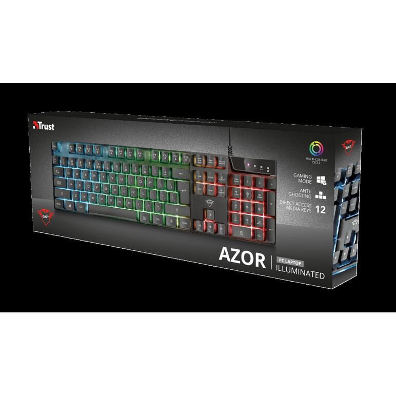 Tastatura trust gxt 835 azor, gaming, neagra,  Tastaturi | electropc.ro