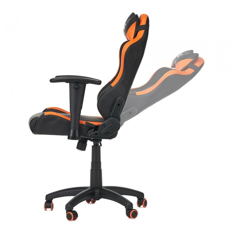Scaun gaming x by serioux, kids, ajustabil, piele sintetica, piston pe gaz clasa 2, manere reglabile, baza stea cu 5 picioare, greutate maxima admisa 100kg, perna detasabila, negru/portocaliu,  Scaune gaming | electropc.ro