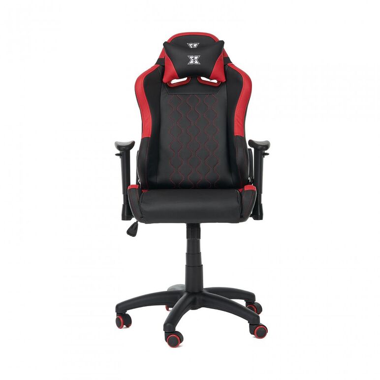 Scaun gaming x by serioux, kids, ajustabil, piele sintetica, piston pe gaz clasa 2, manere reglabile, baza stea cu 5 picioare, greutate maxima admisa 100kg, perna detasabila, negru/rosu,  Scaune gaming | electropc.ro