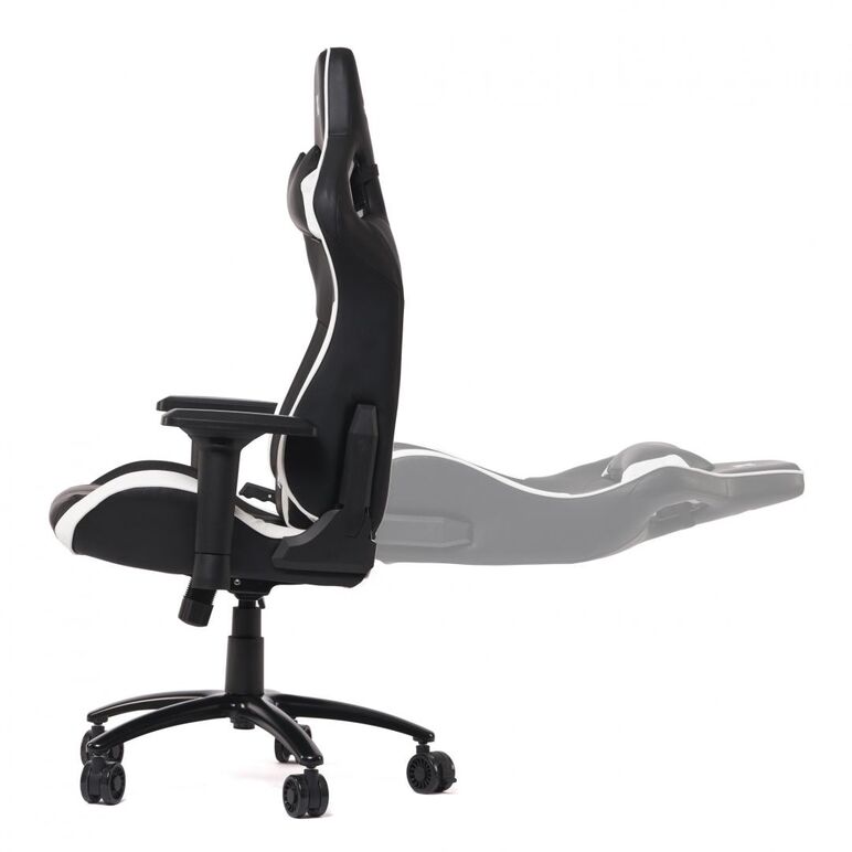 Scaun gaming x by serioux, theon, ajustabil, piele sintetica, piston pe gaz, manere reglabile, baza stea cu 5 picioare, greutate maxima admisa 150kg, perne detasabile, negru/alb,  Scaune gaming | electropc.ro