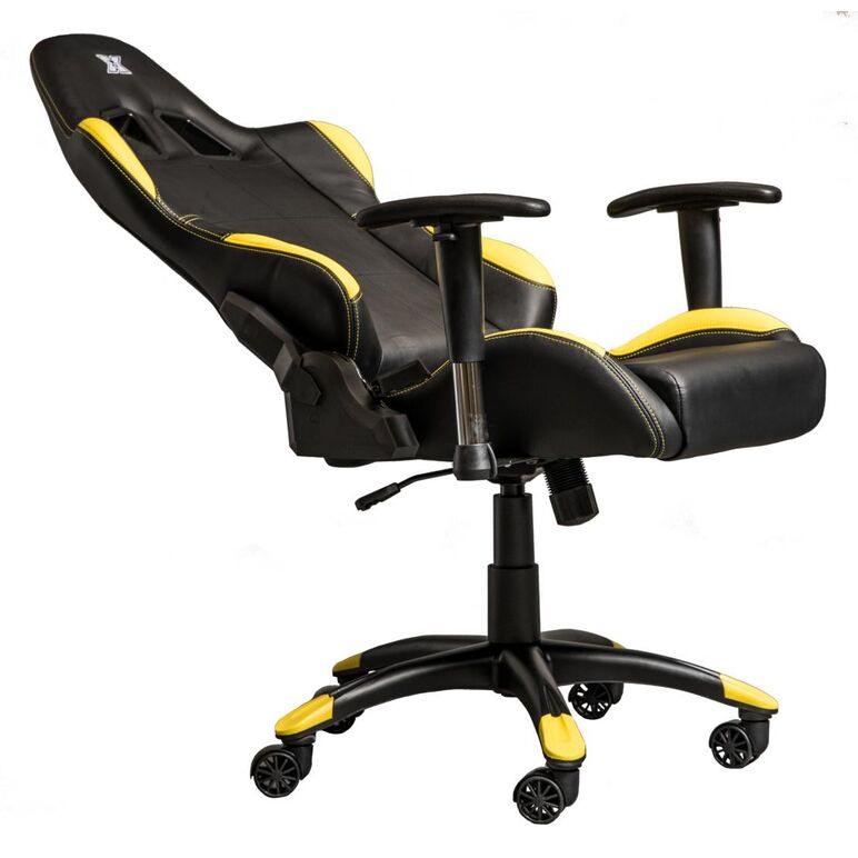 Scaun gaming x by serioux, torin, ajustabil, piele sintetica, piston pe gaz, manere reglabile, baza stea cu 5 picioare, greutate maxima admisa 150kg, perne detasabile, negru si galben,  Scaune gaming | electropc.ro