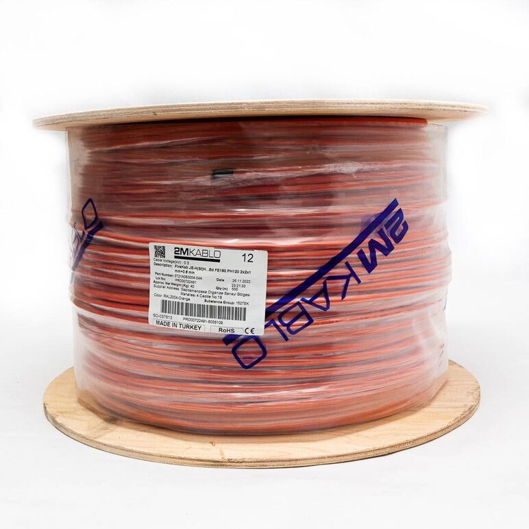 "cablu incendiu jeh(st)h...bd fe180 ph120 2x2x1 mm+0.8 mm ,  rezistenta la foc 120 minute, compatibilitate e30/e90 producator 2m kablo, 3t21a083004-04a-500diametru fir: 1mmconductor: perechi torsadate cu protectie din fibra de sticla, cupru 100%culori fir,  Accesorii | electropc.ro