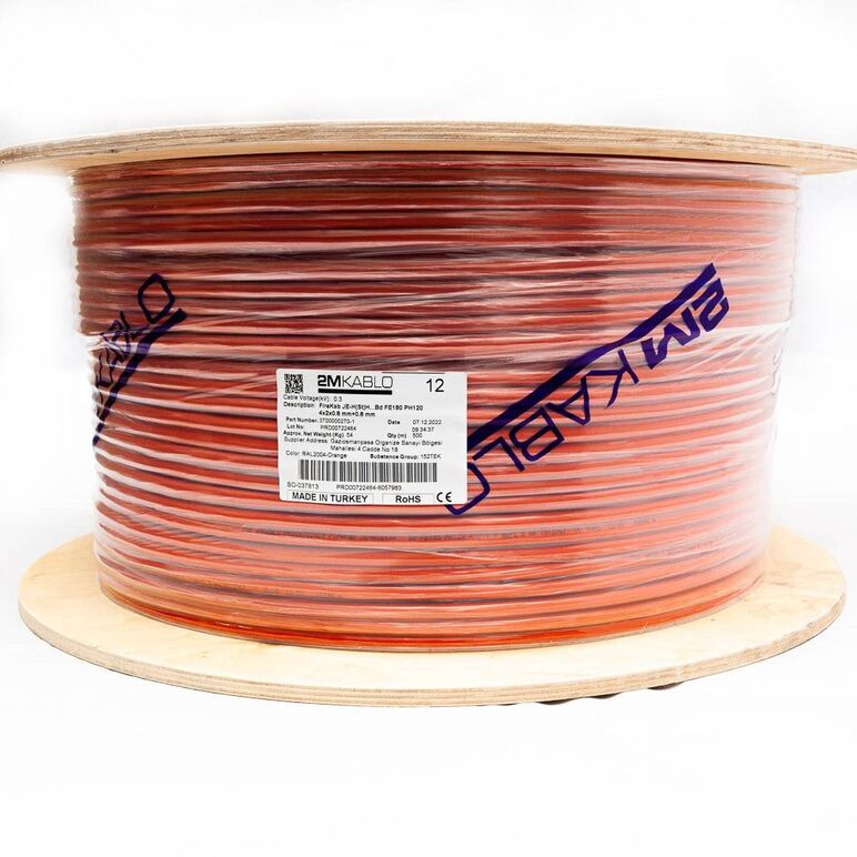 "cablu incendiu jeh(st)h...bd fe180 ph120 4x2x0.8 mm+0.8 mm ,  rezistenta la foc 120 minute, compatibilitate e30/e90 producator 2m  kablo, 3t00000270-500diametru fir: 0.8mmconductor: perechi torsadate cu protectie din fibra de sticla, cupru 100%culori fir,  Accesorii | electropc.ro