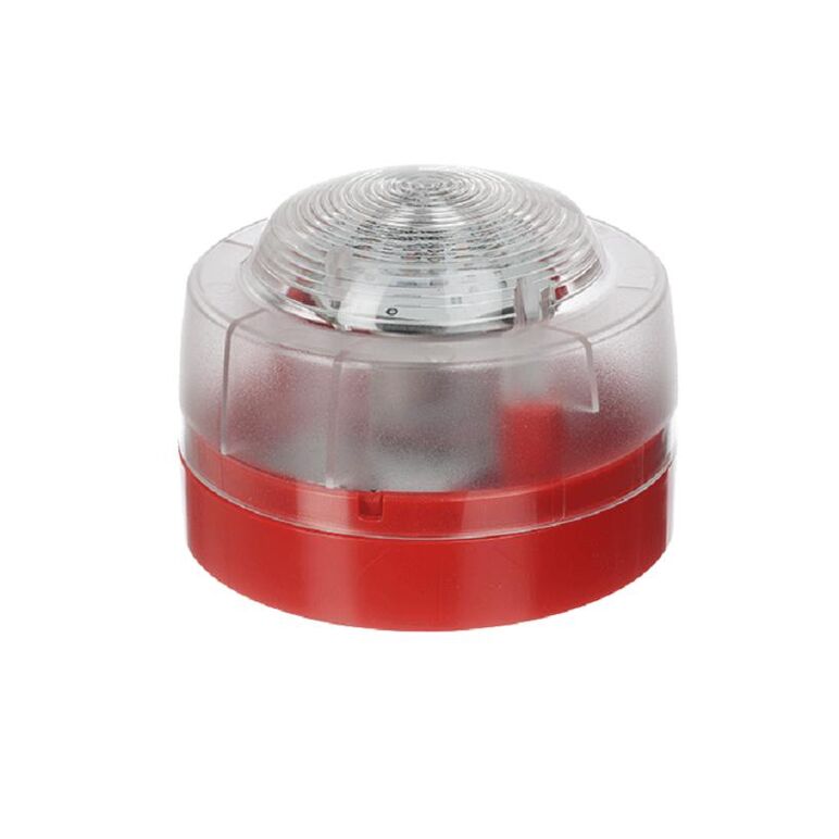 Honeywell flash cu lentila transparenta;tensiune de operare: 12 - 29 v dc; consum: 26 ma @ 29 v dc; rata flash: 0.5 hz; culoare led: alb; lentila: pc transparenta; carcasa: pc-abs rosu; grad protectie: ip21c; certificare: en54-23; temperatura de functiona,  Accesorii | electropc.ro