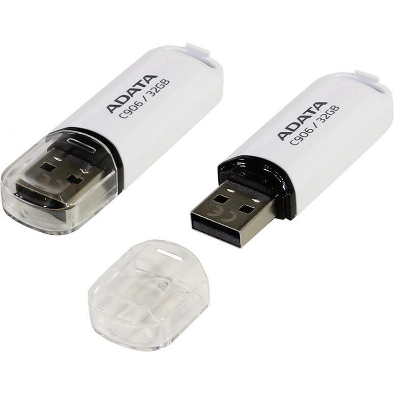 Memorie usb flash drive adata c906, 32gb, usb 2.0, alb,  Memorii USB | electropc.ro